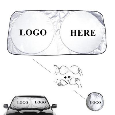 China Diamond Custom Pop Up Car Sun Shade Foldable Advertising Car Sunshade for sale