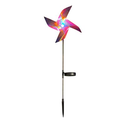 China HDL234 Solar Windmill Ground Plug Eco-friendly Light Color Landscape Lights Outdoor Plaza Yard Decoration Led Luminous Lamp for sale