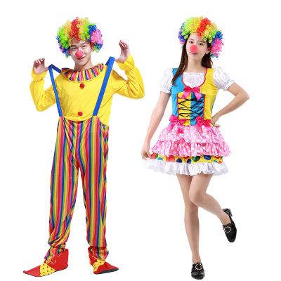 China Game Anime Role Playing CN01 Masquerade Show Funny Dress Up Cute Clown Costume Adult Clown Clothes Suit 2022 for sale