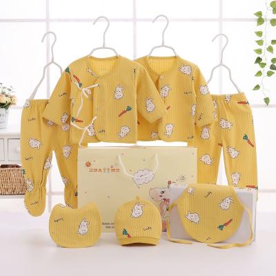 China Autumn Comfortable New Breathable Cotton Newborn Baby Clothes Suit 7 in 1 Set Gift for sale