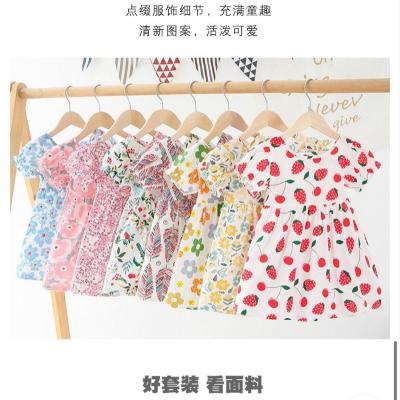 China New Fashion Breathable Children Baby Clothes Dress Spring Summer Autumn Organic Cotton Kids Lace Up Dress for sale