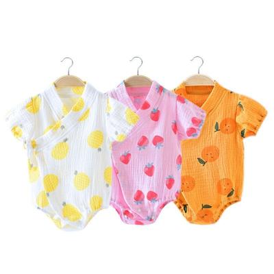 China Infant and Toddler Romper Unisex Baby Items Buttoned Short Sleeve Jumpsuit Summer Luxury Outfit for sale