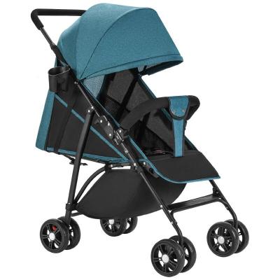 China Fast Delivery Rubber Tire Onw Baby Stroller Casual Head Folding Car For Newborn Travel System Pram for sale