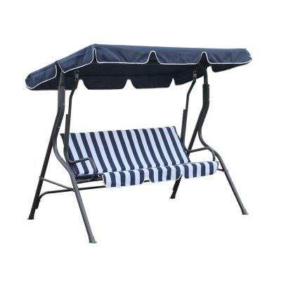 China Chinese Outdoor and Indoor  Garden Patio three seat Swing Chair Set Metal Beach Style for sale