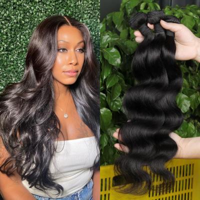 China ALL Raw Material Raw Black Hair Extension Hair Natural Wave Bundles Virgin Remy Hair Extensions for sale