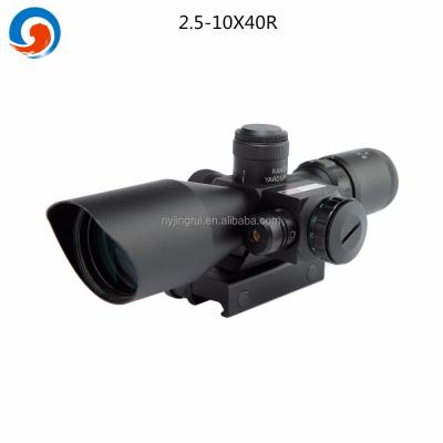 China Aluminum Alloy Hunting Tactical Rifle Scope 2.5-10X40 With Red Dot Laser Sight for sale