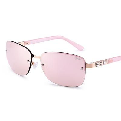 China PC FHD16351 Fashion Designer Square Rimless Luxury Sunglasses Rimless For Women for sale