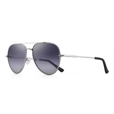 China Luxury Pilot 5047 Women UV400 Double Bridge Diamond PC Pilot Sunglasses for sale