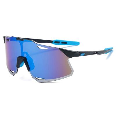 China 19023 stylish mirror plastic bicycle uv400 frameless oversized sports sunglasses for sale