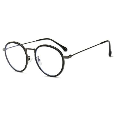 China For Reading Glasses 2699 New Metal Glass Anti-blue Light Fashion Trend Unisex Circular Optical Glasses for sale