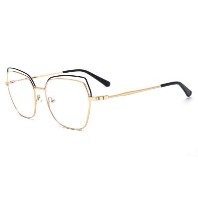 China For Reading Glasses 0184 High Quality Metal Fashionable Cat-Eye Optical Frame Oversized Glasses For Women for sale