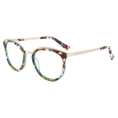 China For Fashion Design Women's Oversized Acetate Frame Colored Glasses Reading Glasses YD1033 for sale