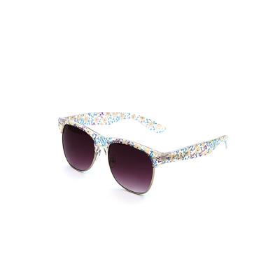 China Fashion FONHCOO Sunglasses Customized Half Frame Fashion Temple Women Sun Glass Colorful Sunglasses For Sale for sale