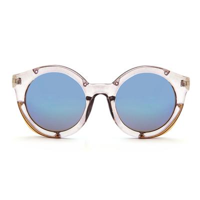 China Fashion Sunglasses HSP20674F001 Brand Round Frame Oversized PC Transparent Sunglasses for sale