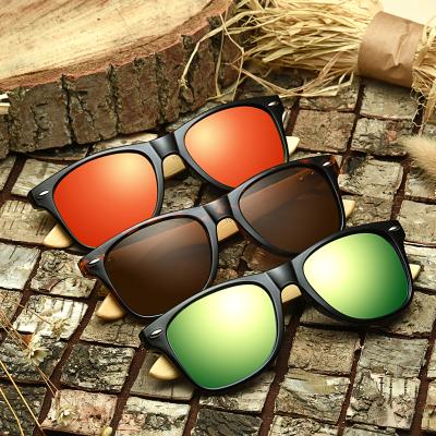 China FASHION SUNGLASSES Custom Logo Bamboo Wood Sunglasses Polarized CE for sale