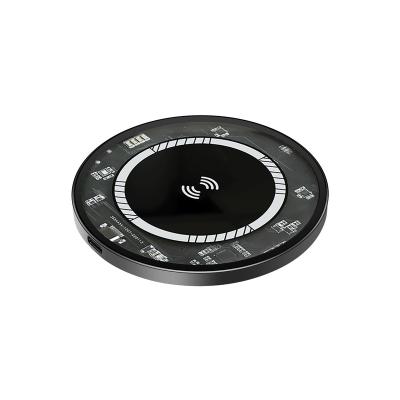 China New Round 15W Desktop Mobile Phone QI Wireless Charging Fast Wireless Charger for sale