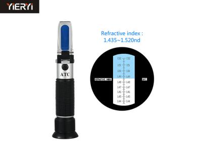 Cina 1.435-1.520Nd rifrattometro ottico per prova dell'olio, rifrattometro tenuto in mano di Brix in vendita