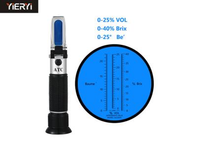 Cina 3 in 1 rifrattometro portatile di ATC del vino tenuto in mano, rifrattometro di salinità di ATC in vendita