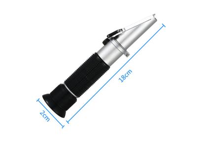 China Medical Portable Hand Held Refractometer For Beer Brix Test , Black Color for sale