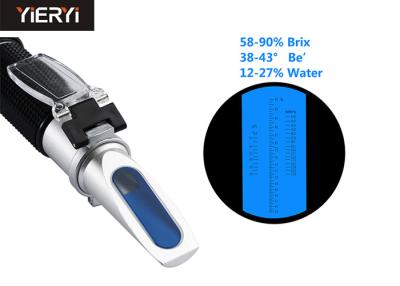 China Corrección de temperatura portátil del refractómetro de la miel de Digitaces 58-90% Brix en venta