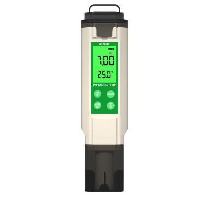 China YiERYi YG-9908 4 en 1 Tester de calidad del agua PH / TDS / EC / Temperatura Pluma de prueba multifuncional con diseño portátil de alta precisión en venta