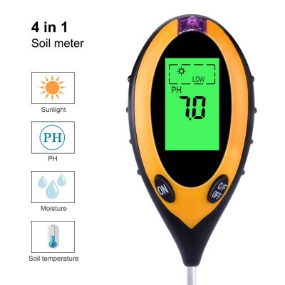 China 4 IN 1 Gewächshaus-Digital-Boden-Feuchtigkeitsprüfer mit Hygrometer-Zimmerpflanzehygrometer des LCD-Anzeigenbodens pH zu verkaufen