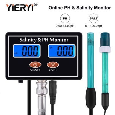 China DC6V Seawater 2 In 1 Aquarium Salinity Digital PH Meter for sale