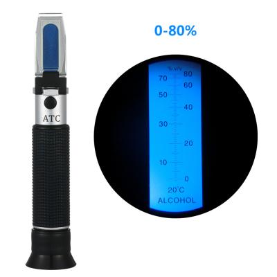 China YieryiHand hield 0-80% ATC van de Alcoholrefractometer de Alcoholmeter van het Geestenmeetapparaat Te koop