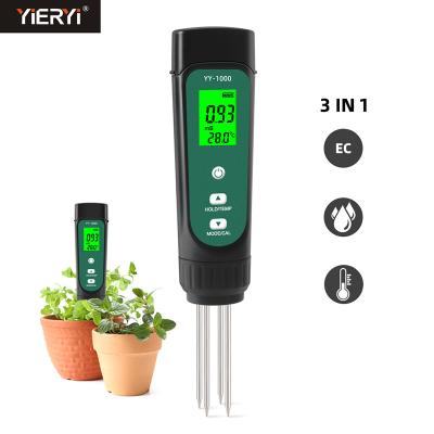 China Metro de la temperatura de la humedad de la EC de Digitaces del probador de humedad del suelo de la herramienta de la granja en venta
