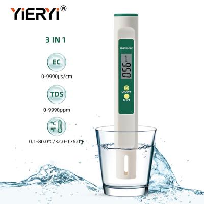 China Household Digital Water Quality Meter 3 In 1 Temp TDS EC Meter for sale