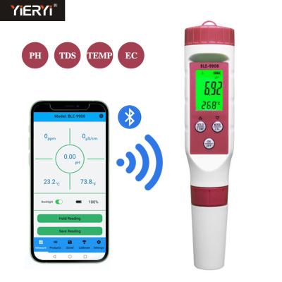 中国 4つ1つの欧州共同体のペンのタイプBluetoothのPH計APP制御TDS水質の探知器に付き 販売のため