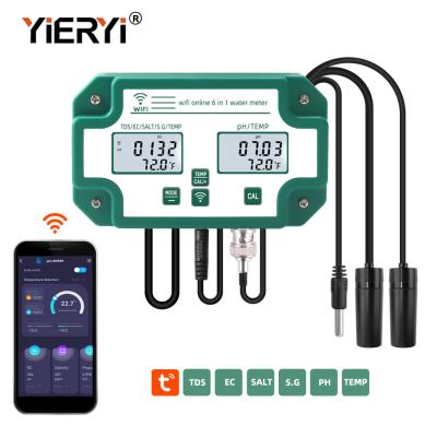 China EC Multifunction TEM do TDS do medidor de PH do aquário de Smart Tuya Wifi do verificador da qualidade de água salgada à venda