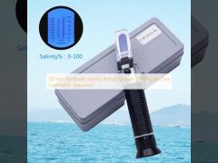 100 Ppt Handheld Salinity Refractometer , 1.070sg Atc Sea Gravimeter Aquarium