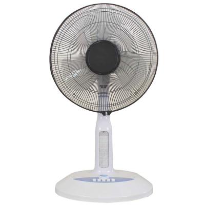 China 1 Hour Timer Control 220v 16 Inch Rack Fan 2 In 1 Table Fan DC Desktop Fan With Led Light for sale