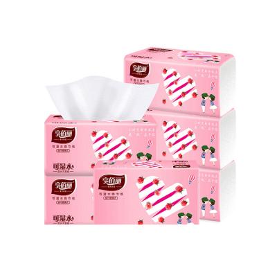 China Sweet and sweet; No fluorescent; Easy To Mix Into The Water Manufacturers Hot Selling Soft Facial 3ply Toilet Paper Tissue Paper With Logo for sale