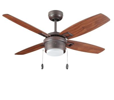 China With 48 Inch Lightweight Ceiling Fan With Reversible Brushless DC Motor Lights Fan Blades Nature Wood / Bamboo Blades Remote Control for sale