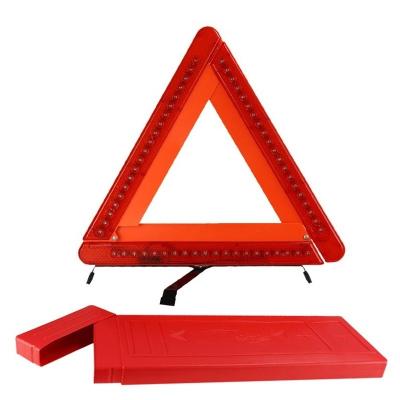 China LED High Obvious Collapsible Car Triangle Warning Sign Road Traffic Tool Reflective Farewell to Rear End Collision for sale