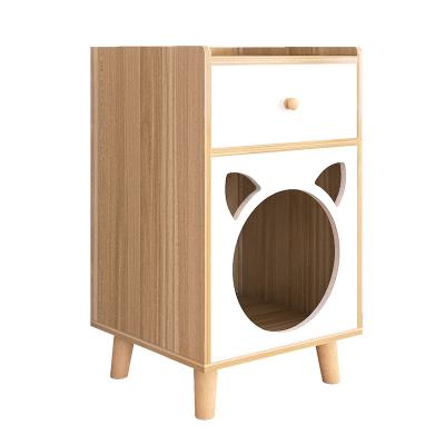 China New Cat House Carton Simple Wardrobe Chinese Style Cat's Nest for sale