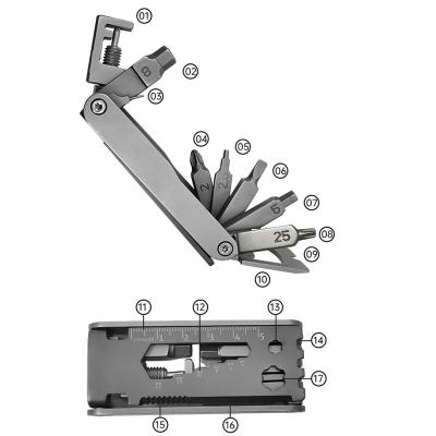 China Europe 20 In 1 Multifunctional Bike Set Bicycle All In One Multi Screwdriver Wrench Survival Tool for sale