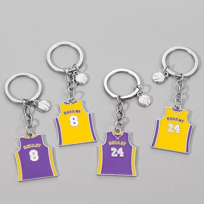 China Fashion Custom Soft Metal Enamel Souvenir Gift Basketball Team Star Pendant Logo Key Chain for sale