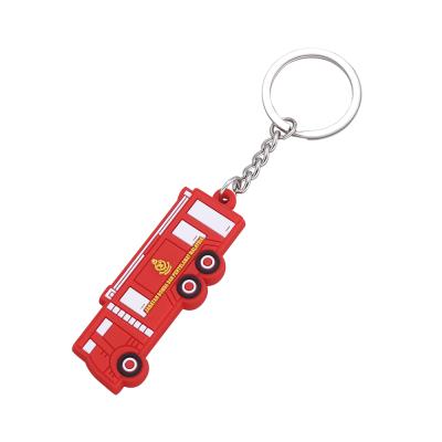 China Cute Custom Renhui Mini Fire Fighting Truck Shaped Souvenir PVC Cute Plastic Accessories Cute Promotion/Advertising/Gift Gift for sale