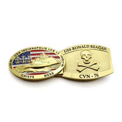 China Personalized Zinc Alloy Plated Navy Eco-Friendly Pin Belt Buckles With Custom Metal Gold USA Logo for sale