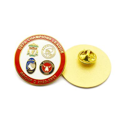 China Europe Metal Kuwait Lapel Car Badge Id Gold Soft Logo Enamel Pin for sale