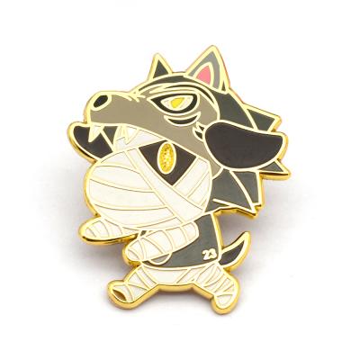 China Europe High Quality Custom Made Funny Soft Enamel Cute Animal Bandage Wolf Metal Lapel Pins For Souvenir for sale