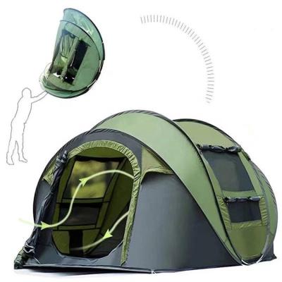 China Diagonal tying type Amazon best selling 3-4 person high quality outdoor family waterproof luxury camping canvas tent for sale