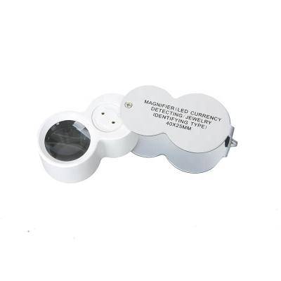 China Acrylic + Metal 40 x 25mm Eye Piece Loupe Jewelers Loupe Glass Loop LED Light for sale