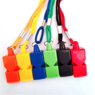 China High Quality Outdoor Soccer Referee Camping Whistle Loud Survival Whistle Customs Officers Training Plastic Whistle for sale