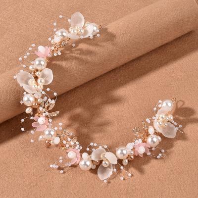 China Zhejiang soft hot selling crystal rhinestone headwear bridal flower pearl bridal dress wedding headwear wedding hair bridal headwear for sale