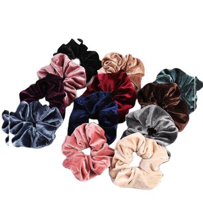 China Wholesale Multicolor Women's Large Intestine Decoration Yiwu Flannel Hair Ring Fashion Headdress Package Hair for sale