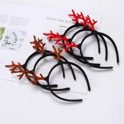 China Adult Hair Decoration Factory Price Kids Christmas Antlers Ornaments Plush Ear Headband for sale